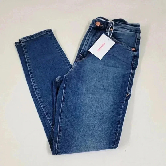 Good American Good Waist Distressed Skinny Ankle Jeans Blue476 - Picture 2 of 14